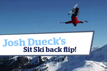 Josh Dueck’s sit ski back flip