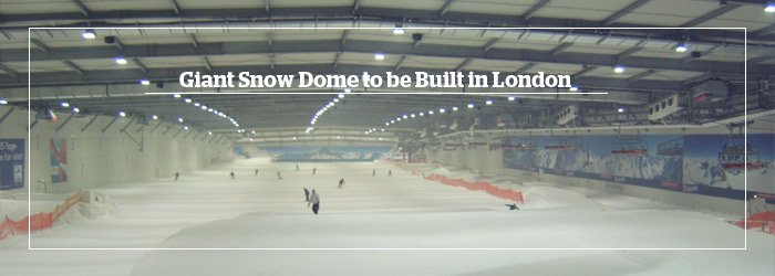 Snow dome in london