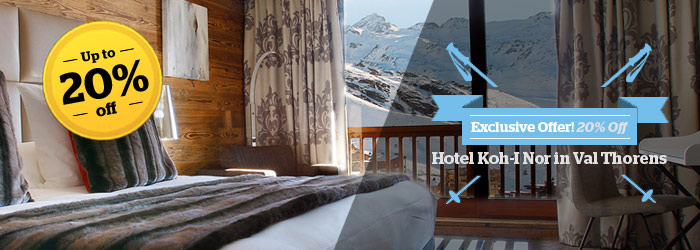 Exclusive offer - Save 20% at the Hotel Koh-I Nor in Val Thorens