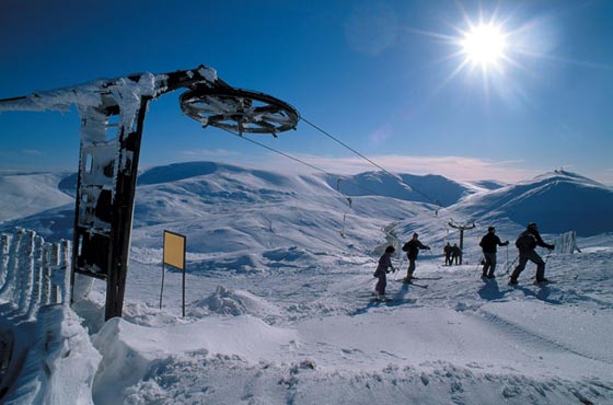 Blue sky and superb conditions in Glenshee at the Beginning of January.