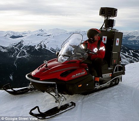 The Google Earth Snowmobile