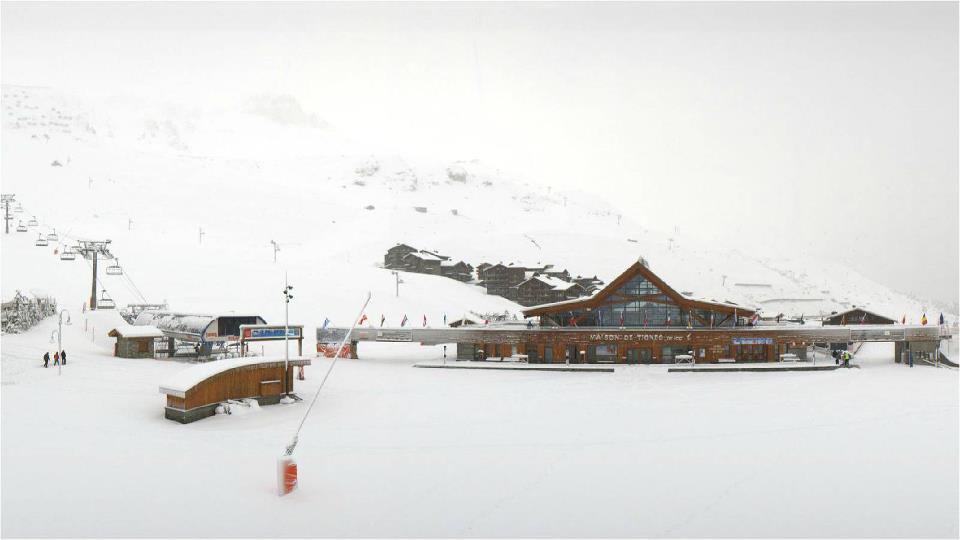 Snow in Tignes today