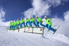 Flat-down-flat rail in Val d'Isère