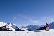 Child learning to ski in Morzine