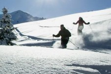 Floating through knee deep fresh powder in Morzine