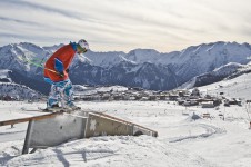 Flat down rail in the park at Alpe d'Huez