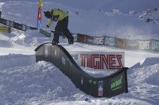 Rail at the park in Tignes