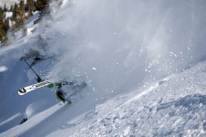 Skier fumbles off piste in Les Saisies 