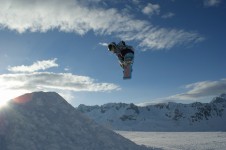 Aim for Big Air in the G Park in Andermatt, Switzerland