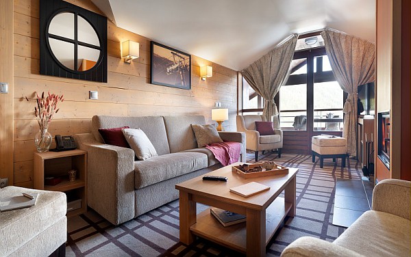Flaine d'Helios living area 3 bedroom apartment
