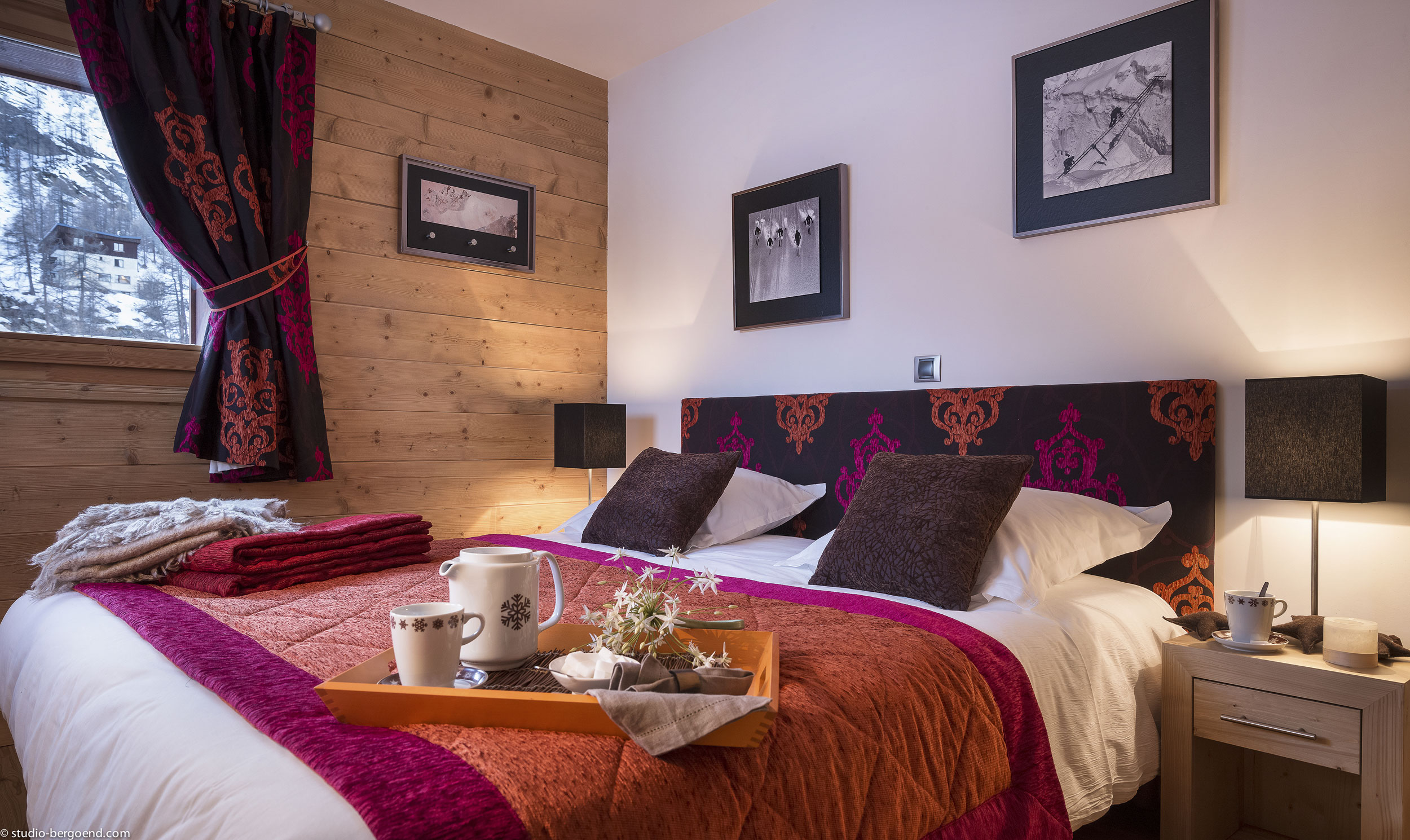 Bedroom Gold apartment Residence Kalinda Tignes CGH