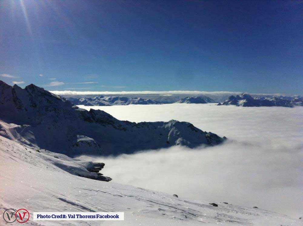 Val Thorens above the clouds