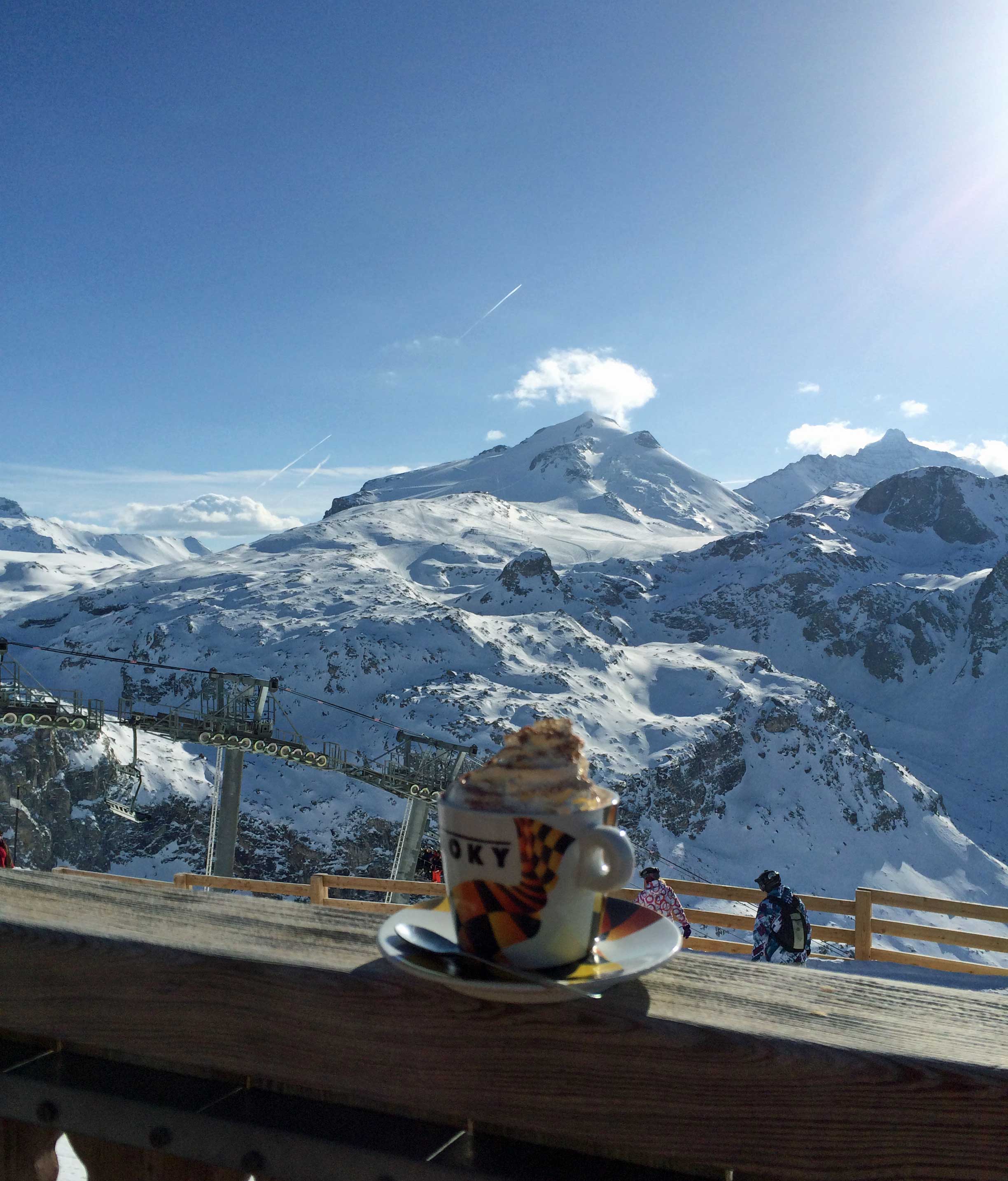 Amazing hot chocolate with an amazing view