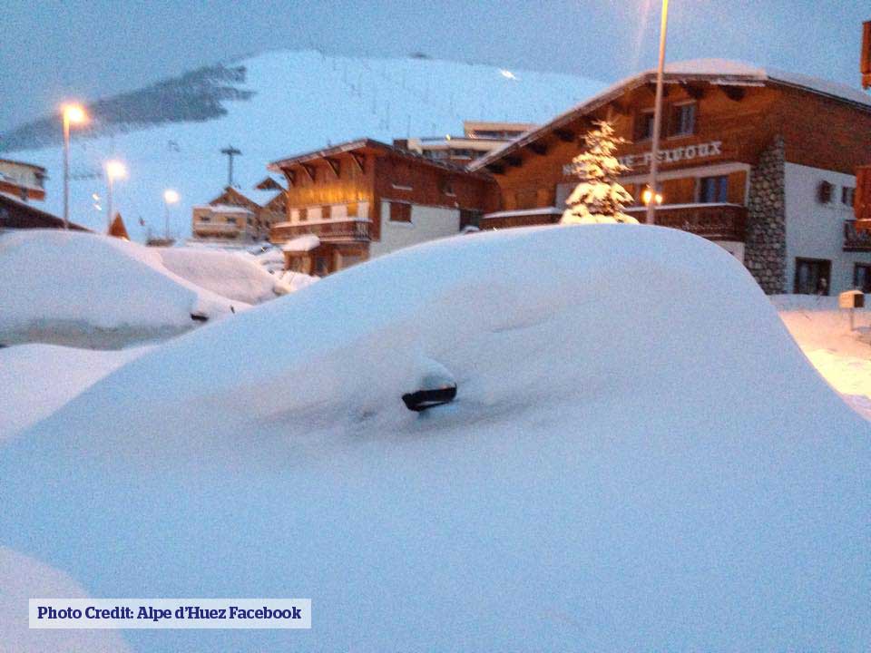 Alpe d Huez buried car